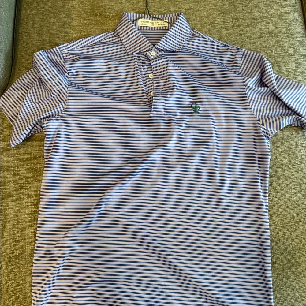 Classic Blue Striped Polo Shirt